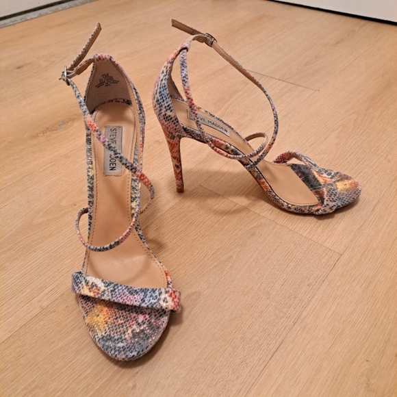 Steve Madden Shoes - Steve Madden Women's Colorful Scales Pattern Dress Heels Sandals Size 9.5